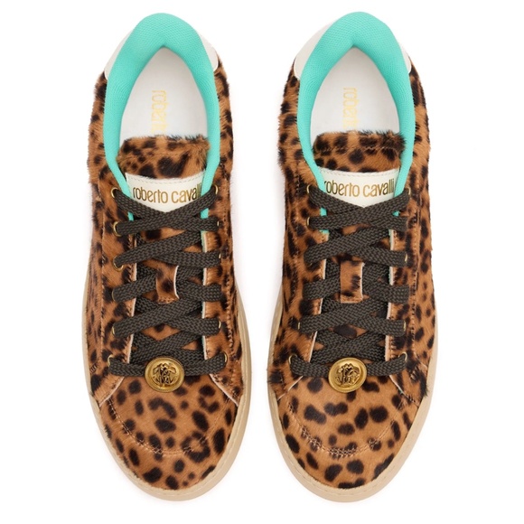 Roberto Cavalli leopard-print sneakers - Picture 4 of 5